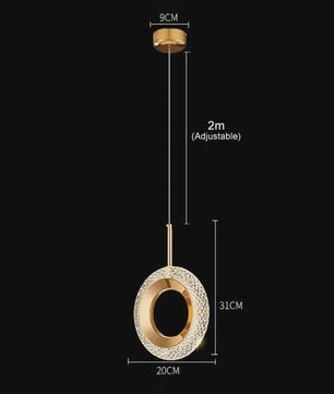 Moderne Kristallen LED Hanglamp - Stijlvolle Verlichting voor Woonkamer & Slaapkamer