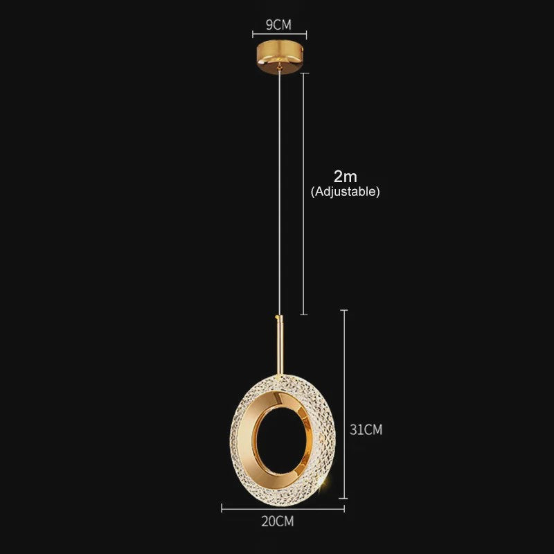 Moderne Kristallen LED Hanglamp - Stijlvolle Verlichting voor Woonkamer & Slaapkamer