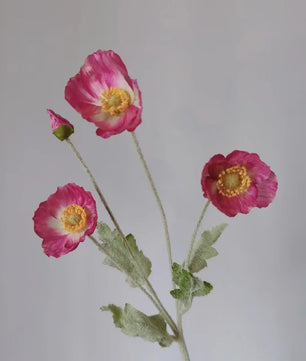 Zijden Papavers Kunstbloemen - Lange Stelen voor Decoratie