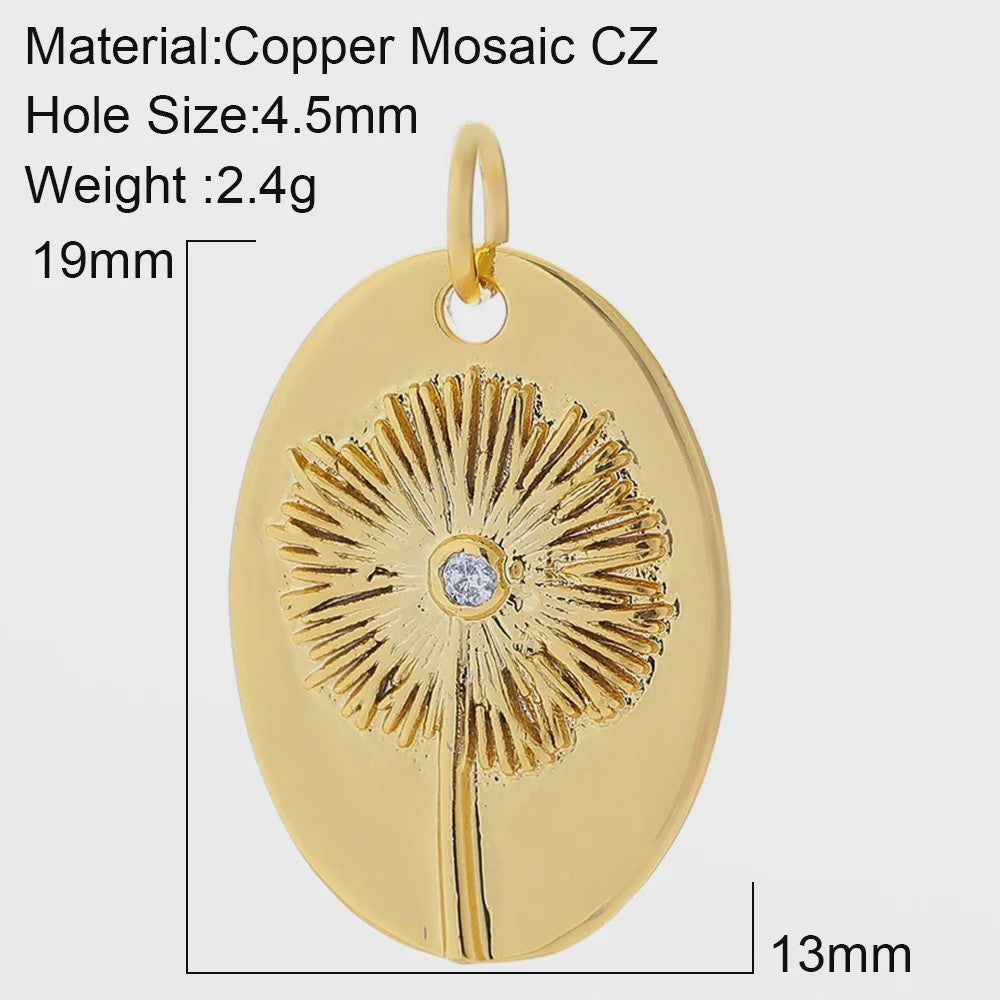 Gouden Bedeltjes voor Sieraden Maken: Cactus, Kers, Paddenstoel, Bloem & Fruit