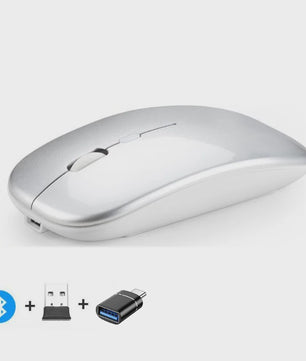 Draadloze Oplaadbare Muis: Bluetooth & 2.4GHz Dual Mode voor PC/Laptop