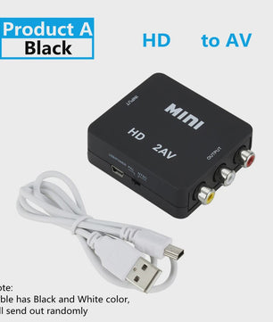 Mini HDMI naar RCA AV Converter met Upscaler - Full HD 1080P