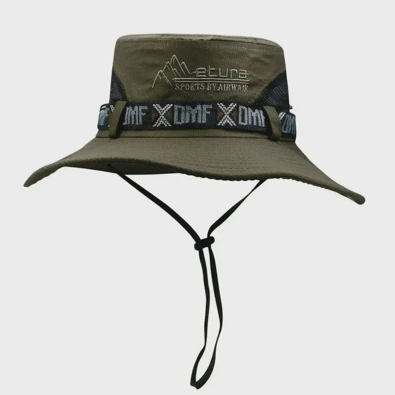 Herfst/Winter Heren Bucket Hat - UV Bescherming, Mesh Panterhoed voor Buitenactiviteiten