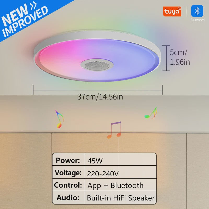 Slimme LED Plafondlamp met RGB, Muziek & Speaker - App & Afstandsbediening