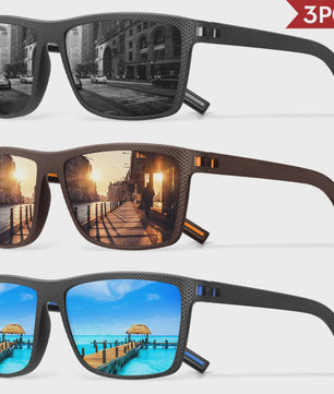 Designer Polarized Zonnebrillen Set voor Heren & Dames | UV400 Bescherming | Ideaal voor Buitenactiviteiten