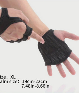 Fitness Handschoenen Halve Vinger met Polsondersteuning - Non-Slip Grip voor Gewichtheffen & Bodybuilding