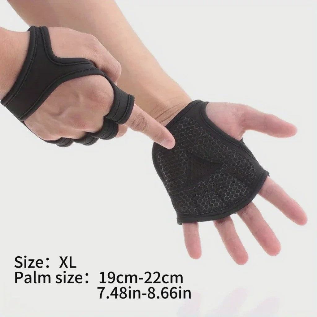 Fitness Handschoenen Halve Vinger met Polsondersteuning - Non-Slip Grip voor Gewichtheffen & Bodybuilding