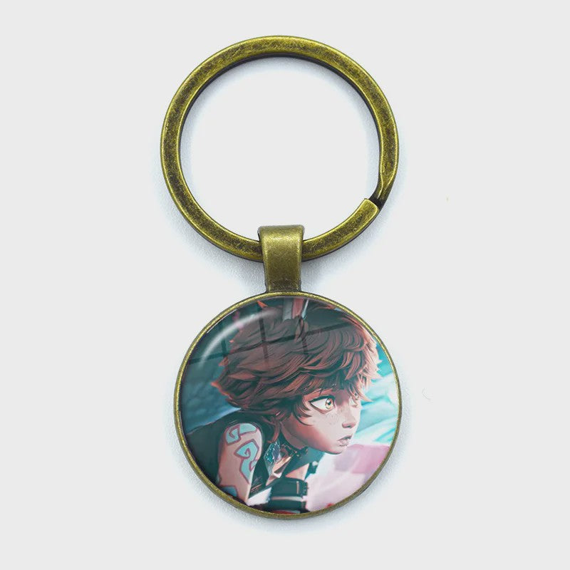League of Legends Jinx Anime Glazen Hanger Sleutelhanger - Uniek Cadeau voor Fans
