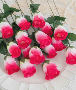 Boeket van 10 Rode Kunst Rozen met Vaas - Decoratie voor Huis, Tuin & Bruiloft