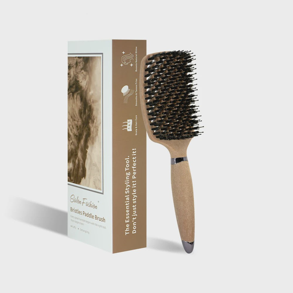 Professionele Varkenshaar Borstel - Ontklittend, Antistatisch & Scalp Massage Haarkam