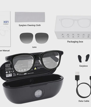 AI Smart Bril met Camera: Vertaling, Foto/Video, 3600mAh Batterij & WiFi/BT