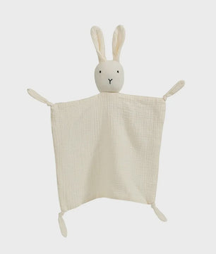Zacht Muslin Baby Knuffeldoekje met Konijn - Comfort & Slaapmaatje voor Pasgeborenen