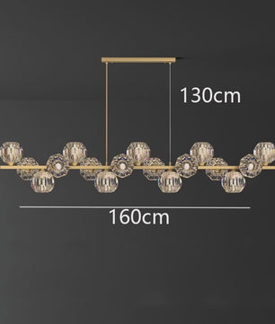 Moderne LED Plafondlamp - Hanglamp met Kristallen Bollen voor Woonkamer & Eetkamer