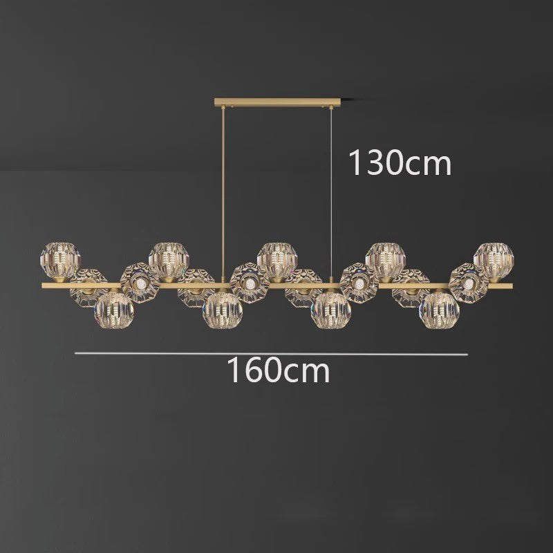 Moderne LED Plafondlamp - Hanglamp met Kristallen Bollen voor Woonkamer & Eetkamer