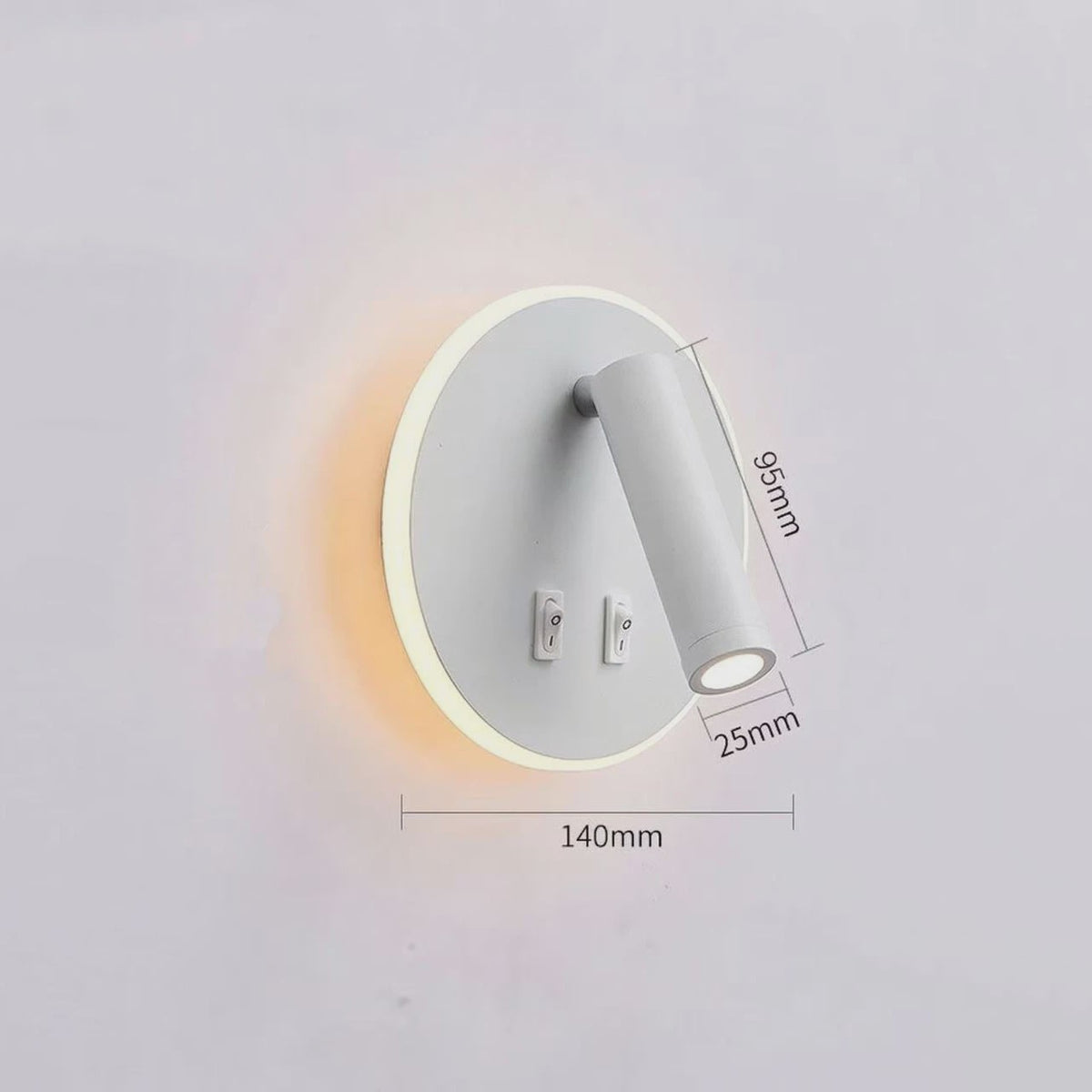 Draaibare LED Wandlamp Aluminium - 350° Rotatie, Dubbele CCT (3000K/6500K)