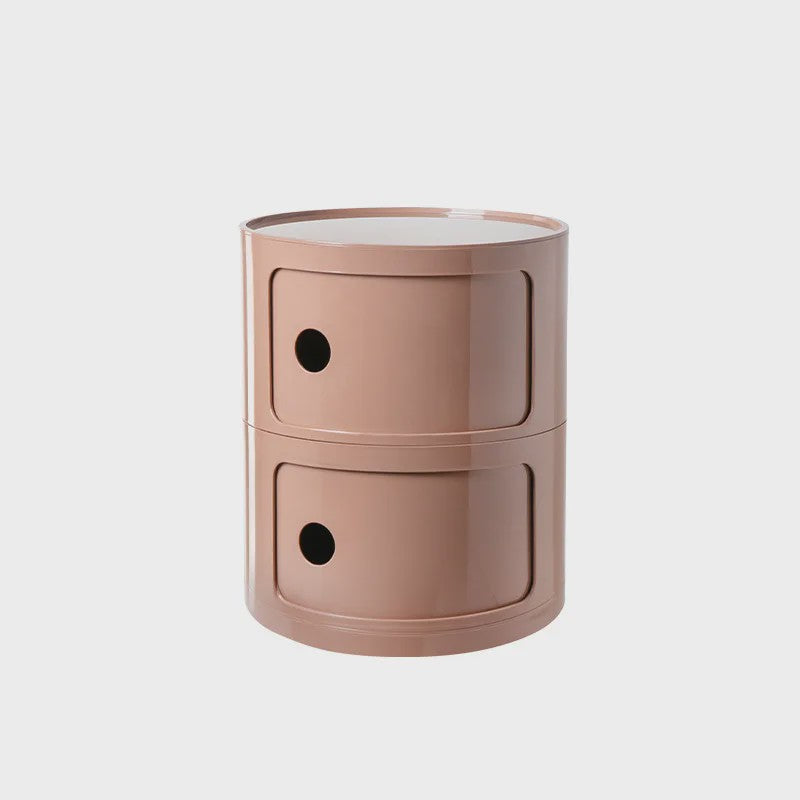 Moderne Ronde Nachtkastje - Minimalistisch Plastic Bijzetkastje
