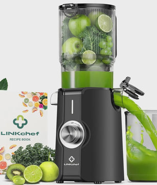 Krachtige Slow Juicer met 200W Motor en Extra Brede Opening - BPA-Vrij