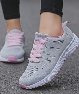 Dames Sneakers Ademend Mesh Casual Schoenen - Comfortabel Wandelen & Sport