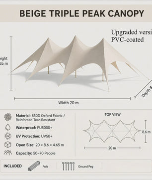 Luxe Ster Tent - Waterdicht, UV-bestendig voor Glamping, Feesten & Evenementen