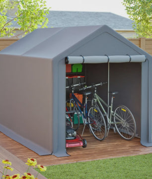Donkergrijze Fietsenstalling Tent - 305x296x233cm - Outdoor Opslag voor Fietsen & Tuin Gereedschap