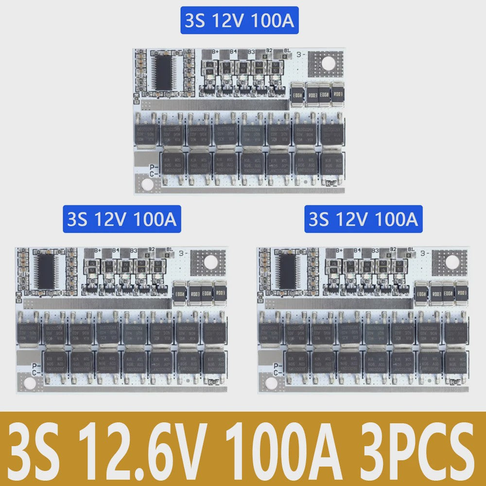 100A BMS Beschermingsbord voor 3S/4S/5S Li-ion Batterijen (12.6V-21V)