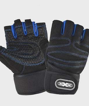 Half Vinger Trainingshandschoenen met Polsband - Fitness, Gewichtheffen, Fietsen