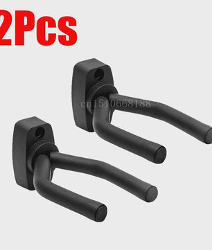 Gitaar Muurbeugel Hanger Set (1-10 Stuks) - Zwart - Universeel voor Gitaar, Bas, Ukulele