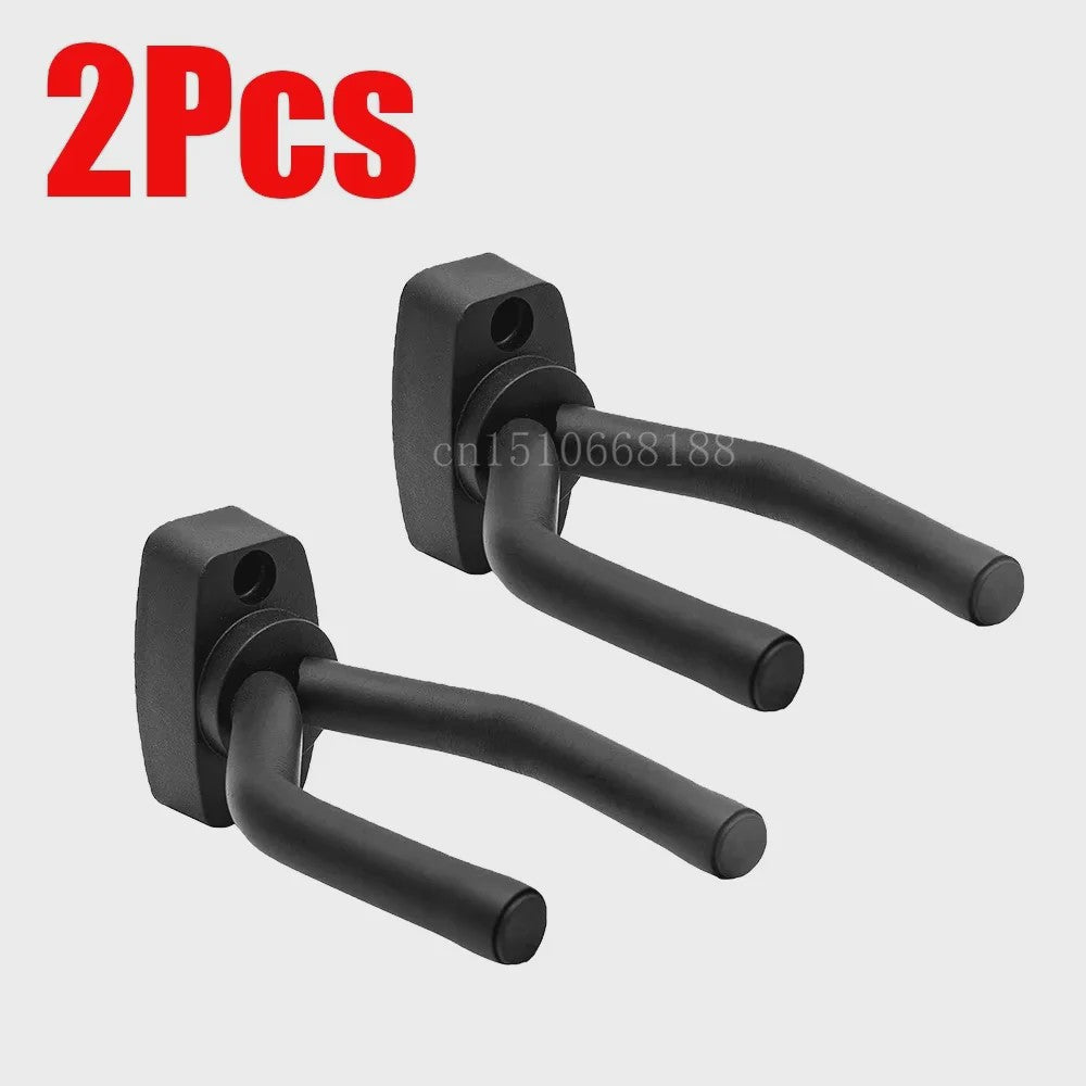 Gitaar Muurbeugel Hanger Set (1-10 Stuks) - Zwart - Universeel voor Gitaar, Bas, Ukulele