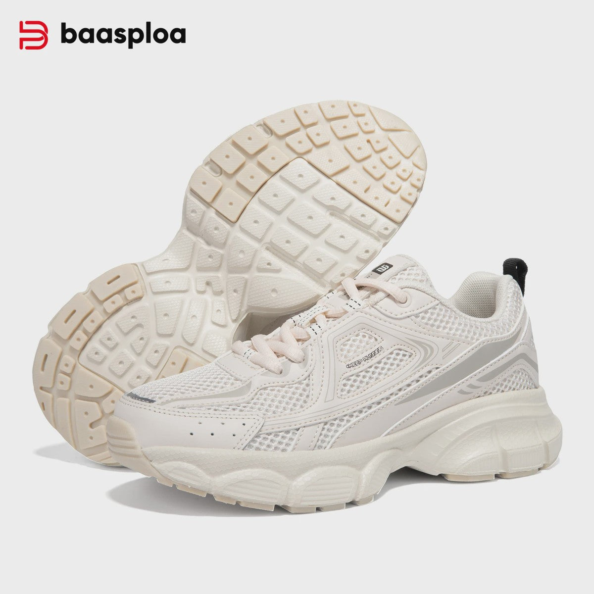 Baasploa Dames Sportschoenen - Lichtgewicht Ademende Hardloopsneakers met Anti-slip Zool