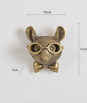 Gouden Hertenkop Wandhaak - Decoratieve Resin Muurhanger met Opbergfunctie