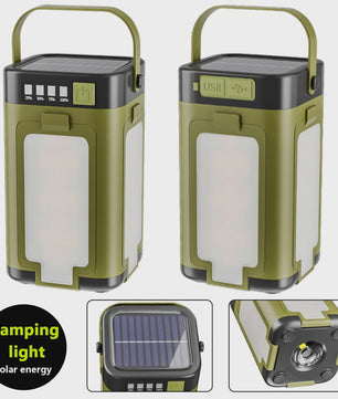 Oplaadbare Camping Lantaarn 15W LED Zaklamp met Magneet & Verstelbare Lampen