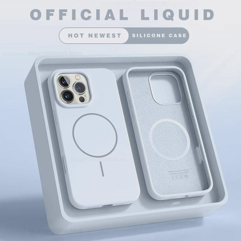 Magnetisch Siliconen Hoesje voor iPhone 11 t/m 17 Pro Max | Magsafe | Schokbestendig | Draadloos Laden