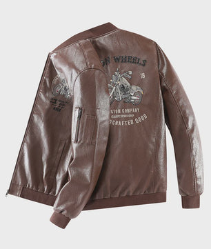 Herfst/Winter Heren Suède Bomberjack met Baseballkraag - Casual & Zakelijk