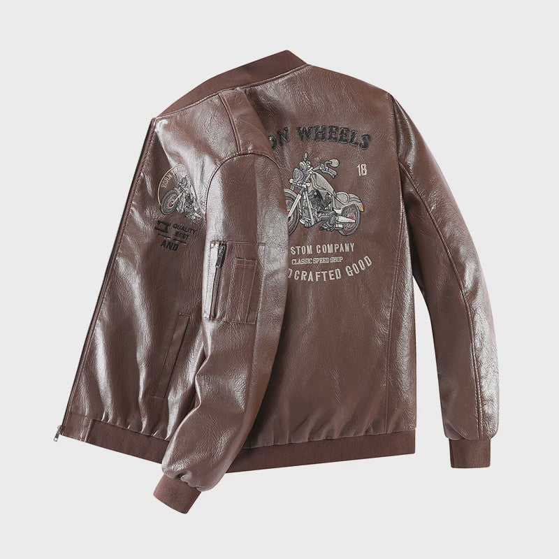 Herfst/Winter Heren Suède Bomberjack met Baseballkraag - Casual & Zakelijk
