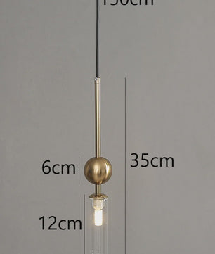 Luxe Scandinavische Hanglamp Goud/Zwart met Glas - Sfeervolle Verlichting voor Eetkamer, Slaapkamer of Nachtkastje