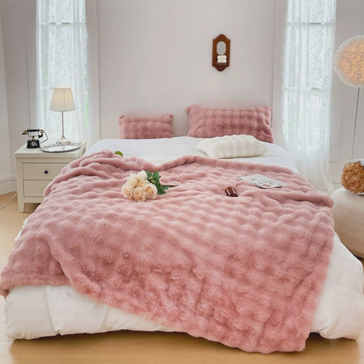 Luxe Nepbont Plaid - Ultra Zacht & Warm, 2.5KG Zwaar, Perfect voor Woonkamer & Slaapkamer