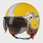 Retro Open Face Motorhelm 3/4 Vintage Chopper Scooter Helm - DOT Goedgekeurd