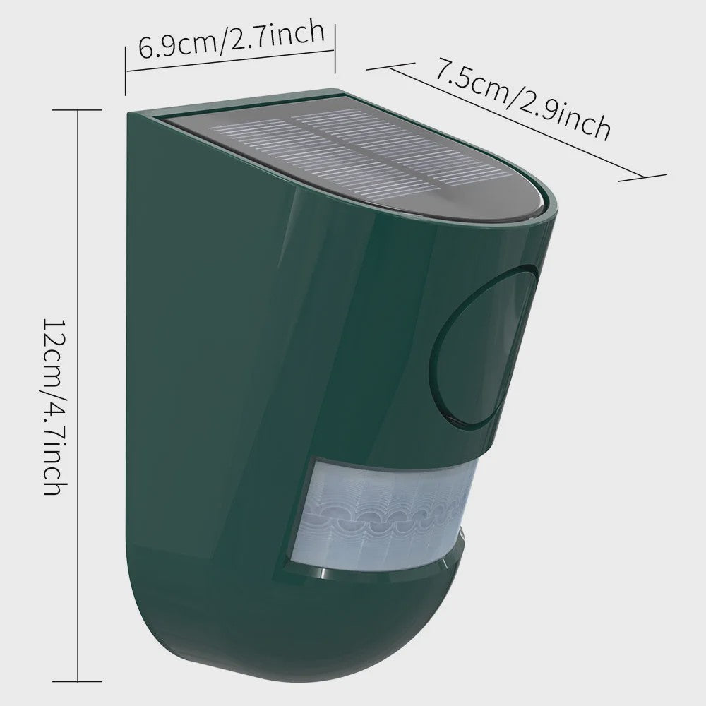 Draadloze Zonnesensor Alarm met Sirene & Strobe Licht - Tuin & Huisbeveiliging