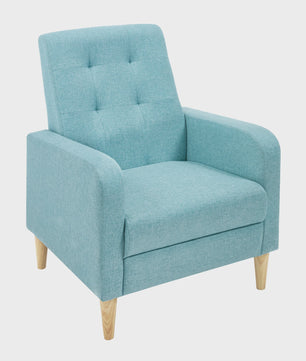 Moderne Lounge Fauteuil met Armleuningen en Massief Houten Poten - Comfortabel en Stijlvol