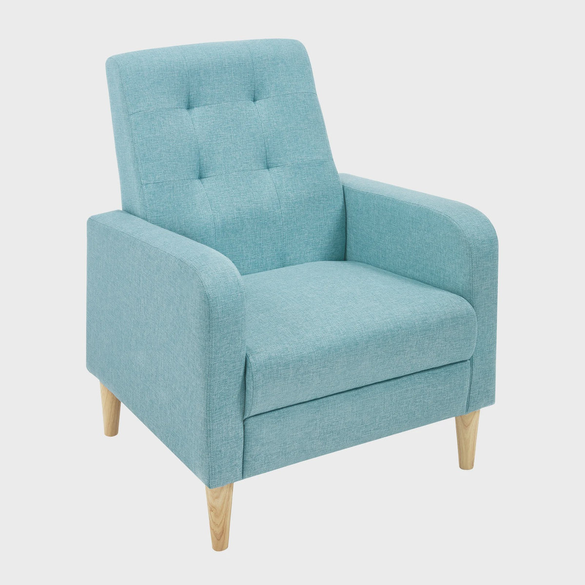 Moderne Lounge Fauteuil met Armleuningen en Massief Houten Poten - Comfortabel en Stijlvol