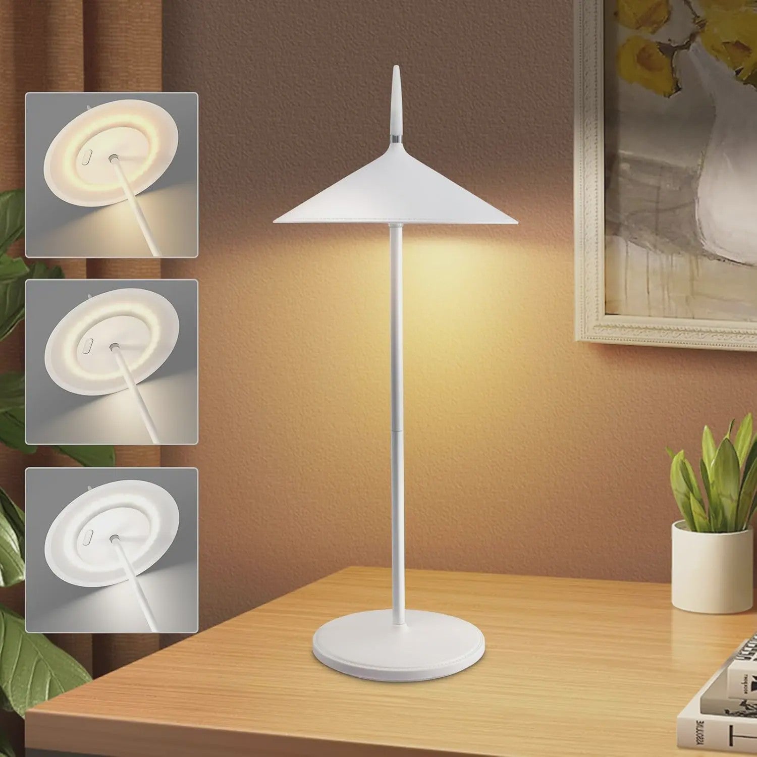 Draadloze LED Tafellamp Oplaadbaar met USB-C, Dimbaar & Waterdicht (IP44)