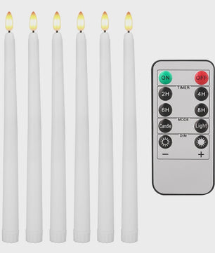 Set van 10 LED Kaarsen met Afstandsbediening - 28cm Vlamloze Kaarsen met Timer