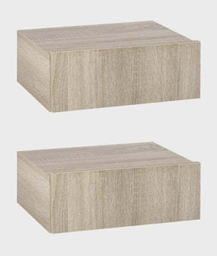 Homcom Set of 2 Floating Nightstands with Modern Drawer 40X30X15 cm