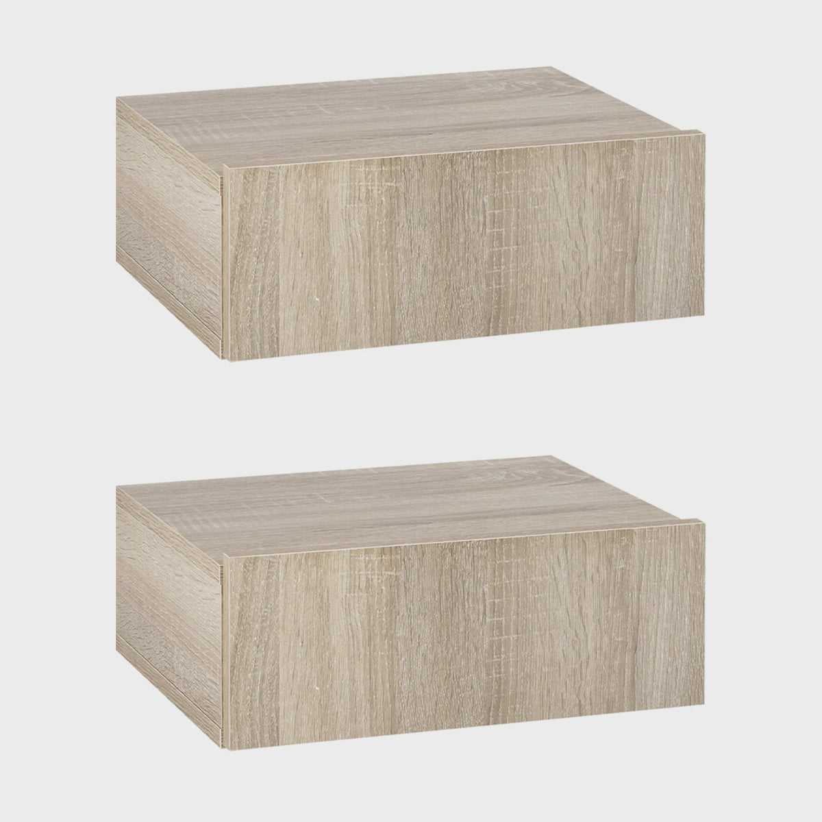 Homcom Set of 2 Floating Nightstands with Modern Drawer 40X30X15 cm