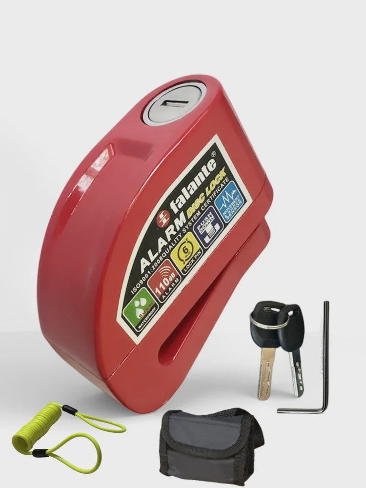 Motor & Fiets Alarm Schijfrem Slot - Aluminiumlegering met 110dB Alarm & Waterdicht