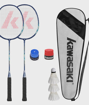 Kawasaki 1 Pair Of Badminton Racket 1U Aluminum Alloy Frame Badminton  Racquet With String For Outdoor Entertainment UP-0182