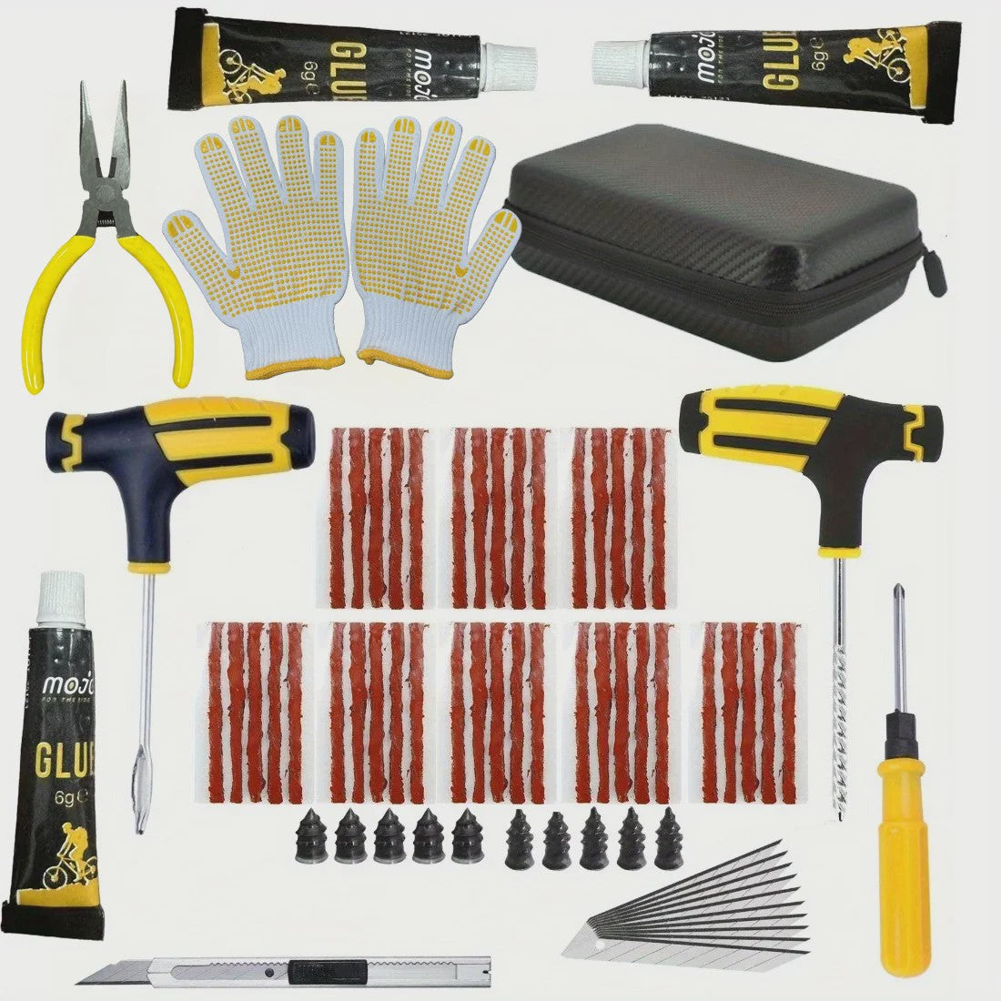 Noodbandreparatieset - Heavy-Duty Lijm & Rubberstrips voor Auto, Truck, Camper