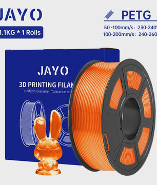 JAYO PETG 3D Printer Filament - 1.75mm Clear, 1.1kg, Hoge Taaiheid, Net Gewikkeld