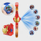Projectie Kinderhorloge met Superhelden - Spiderman, Iron Man, Captain America & Hulk