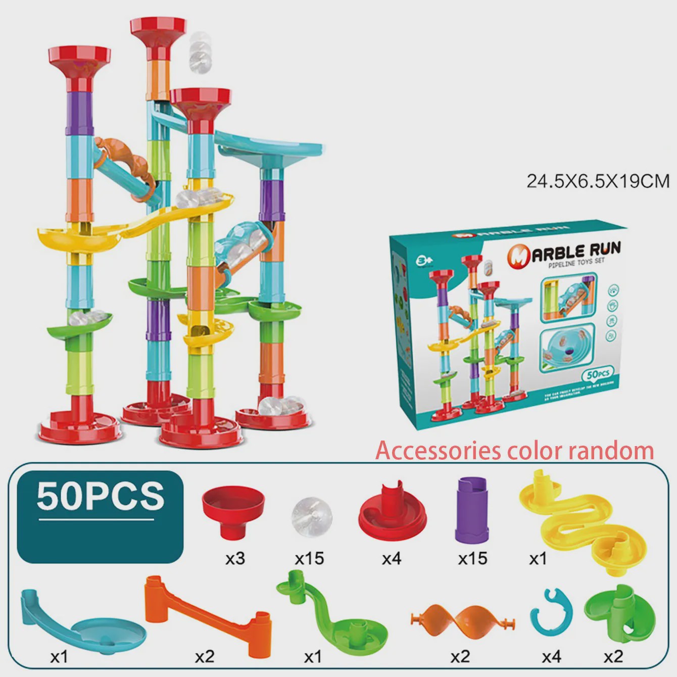 Montessori Marble Run Bouwset - Interactief Educatief Speelgoed voor Kinderen